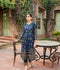 Panache Apparel Floral Fusion Cotton Lawn Printed Stitched Suit-Ice