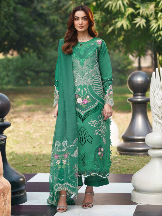 Parishay Summer Queen Lawn Embroidered Unstitched 3-Piece Suit-SQ-11