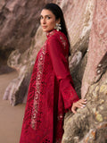 Mahnur Sirene Luxury Lawn Embroidered Unstitched 3-Piece Suit-Scarlet