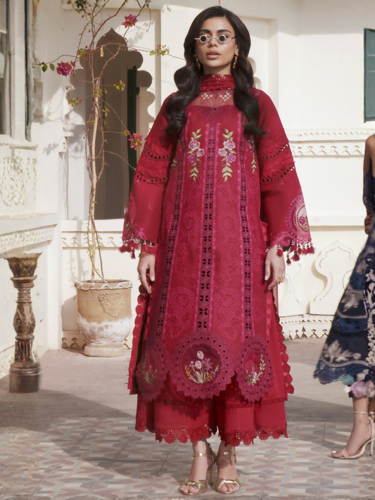 Parishay Shangrila Lawn Embroidered Unstitched 3-Piece Suit-SLA-12