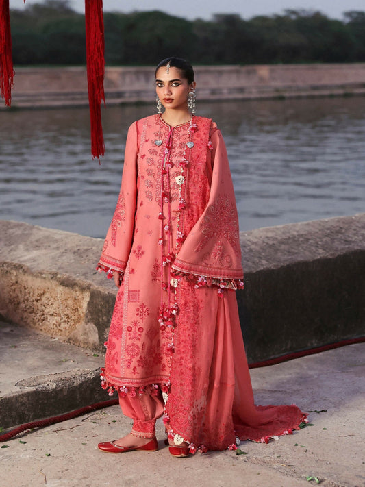 Hussain Rehar Karandi'25 Embroidered Unstitched 3-Piece Suit-Amani
