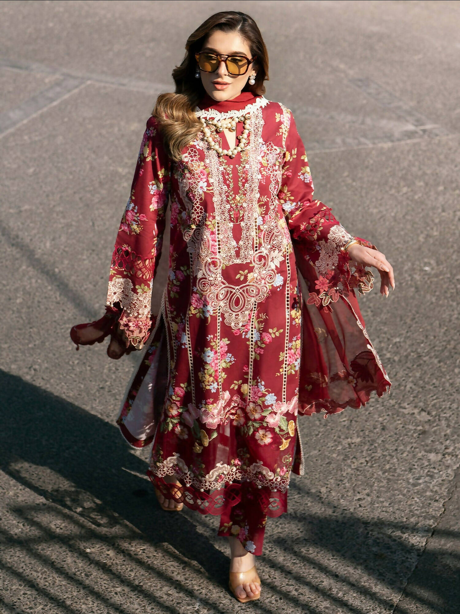 Mahnur Broadway Luxury Lawn'26 Embroidered Unstitched 3-Piece Suit-BW-011