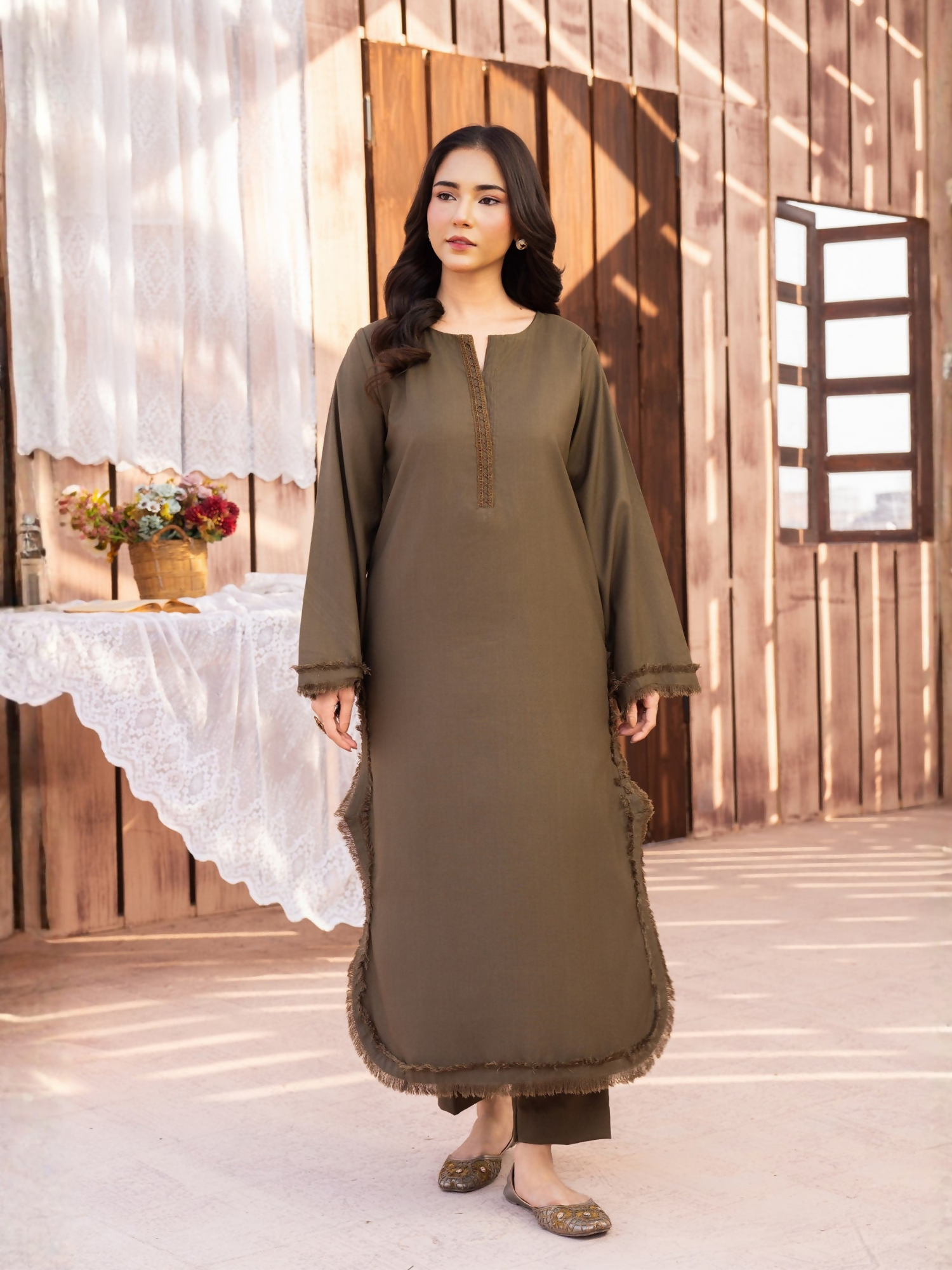 Panache Apparel Winter Core Linen Stitched Suit-Flurry