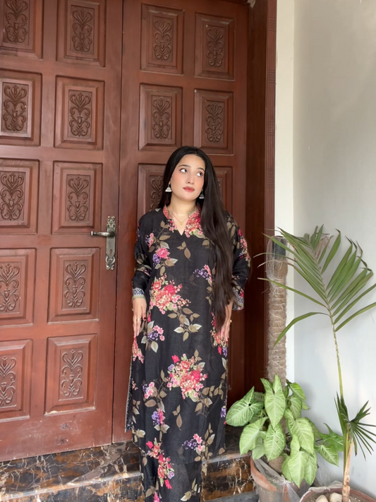 Bin Shaukat Khaddar Printed Stitched 2-Piece Suit