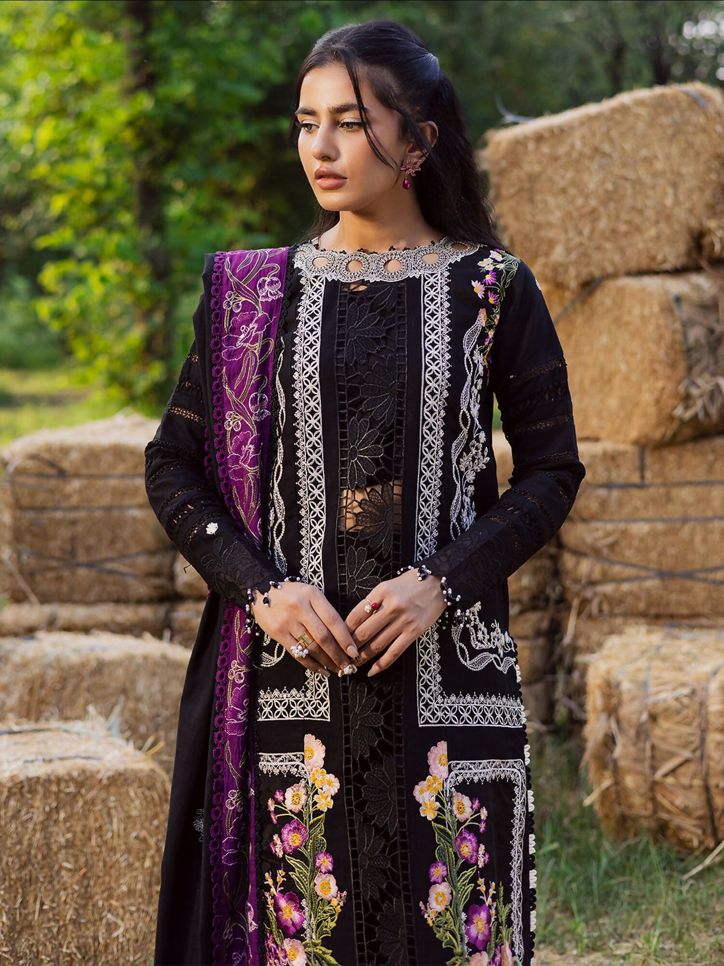 Parishay Winterwood Tales Khaddar Embroidered Unstitched 3-Piece Suit- WW - 14