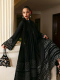 Hussain Rehar The Scent Luxury Pret SS'25 Raw Silk Embellished 3-Piece Suit-Noer