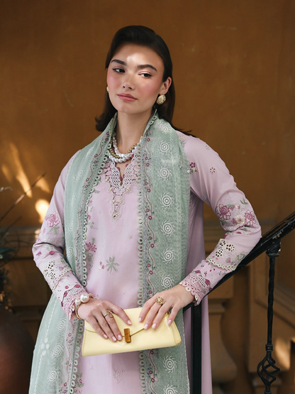 Qalamkar Qline Lawn Drop-1 Embroidered Unstitched 3-Piece Suit-RP-11-Inaya
