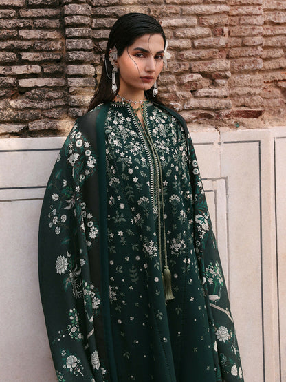 Jugnu By Hussain Rehar Khaddar'25 Embroidered Unstitched 3-Piece Suit-Bita
