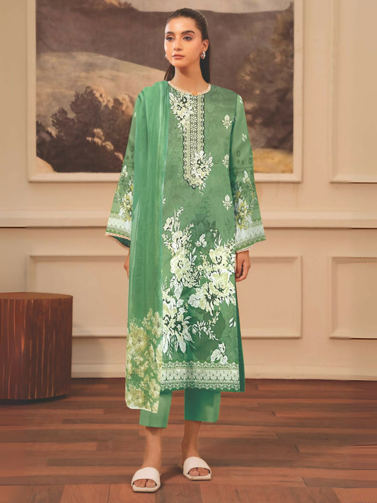 Cross Sketch Lawn Printed Unstitched 2-Piece Suit-Zunaira