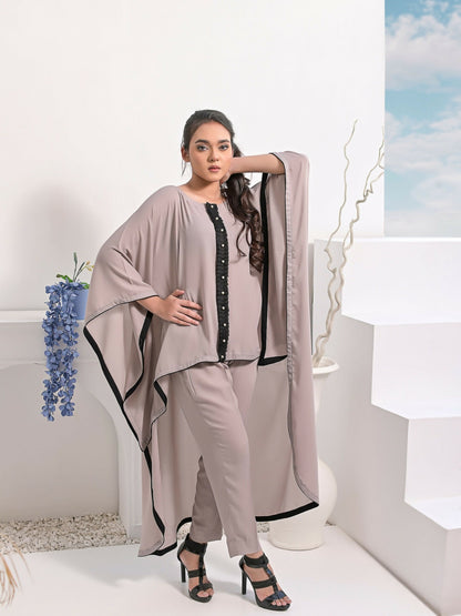 Ruby's Couture Haute & Chic Georgette Cape Set-Helen