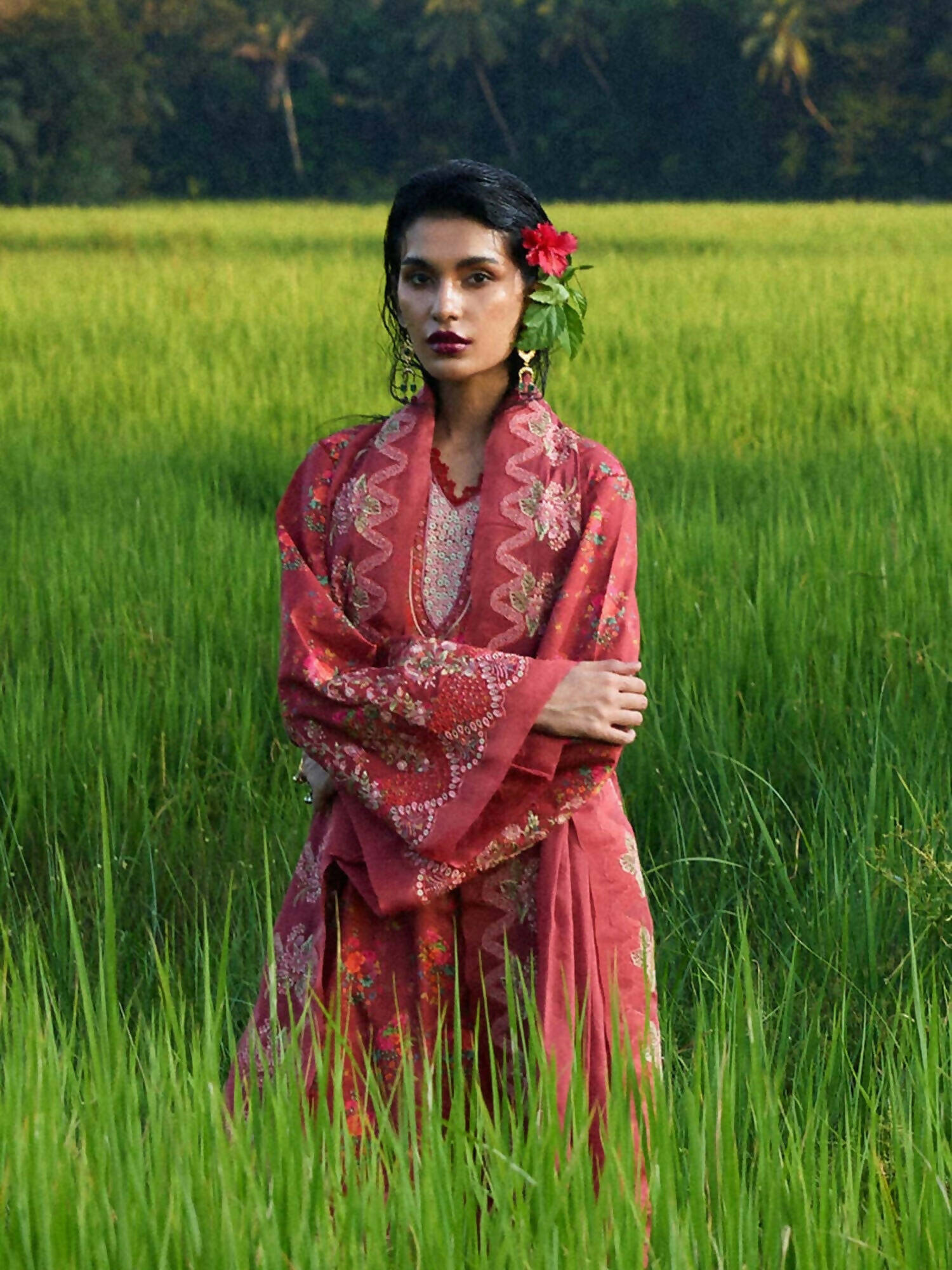 Hussain Rehar Pret SS'25 Lawn Printed Stitched 3-Piece Suit-Nahla