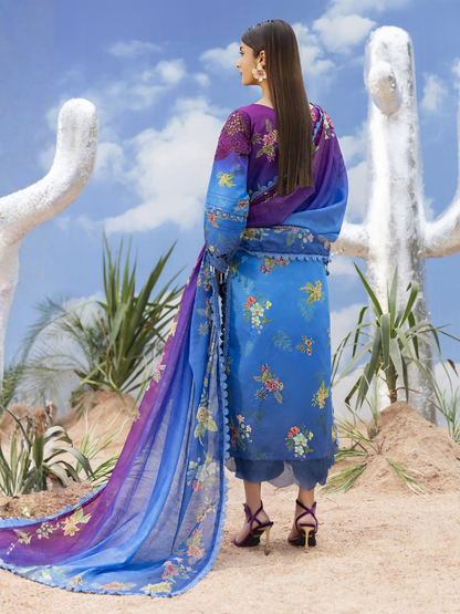 Parishay Ivy Bloom'26 Lawn Embroidered Unstitched 3-Piece Suit-IB-06