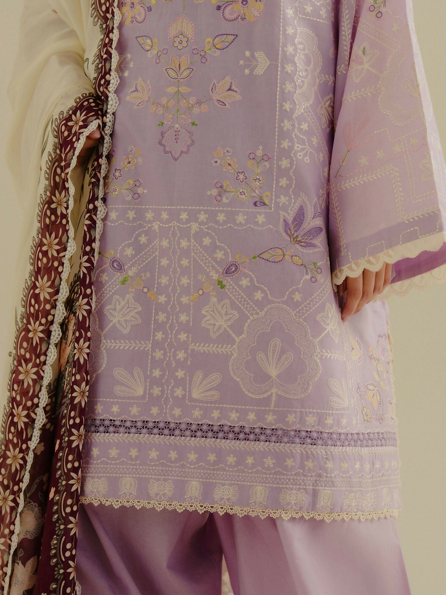 Zara Shahjahan CoCo Lawn Embroidered Unstitched 3-Piece Suit-Nyssa-10B