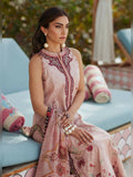 Farah Talib Aziz Jacquard Lawn Embroidered Unstitched 3-Piece- Suit-Pricsilla tea pink