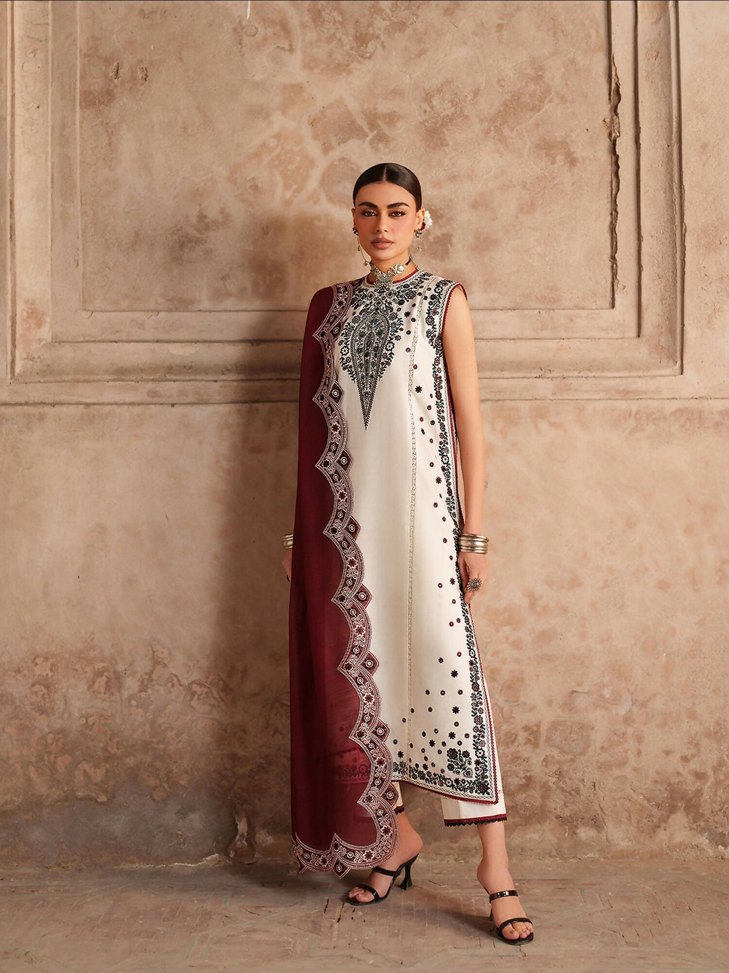 Binilyas Suroor Eid Pret'26 Lawn Embroidered Stitched 3-Piece Suit-245-A