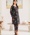Panache Apparel Chambray Katan Printed Stitched Suit-Cosmos