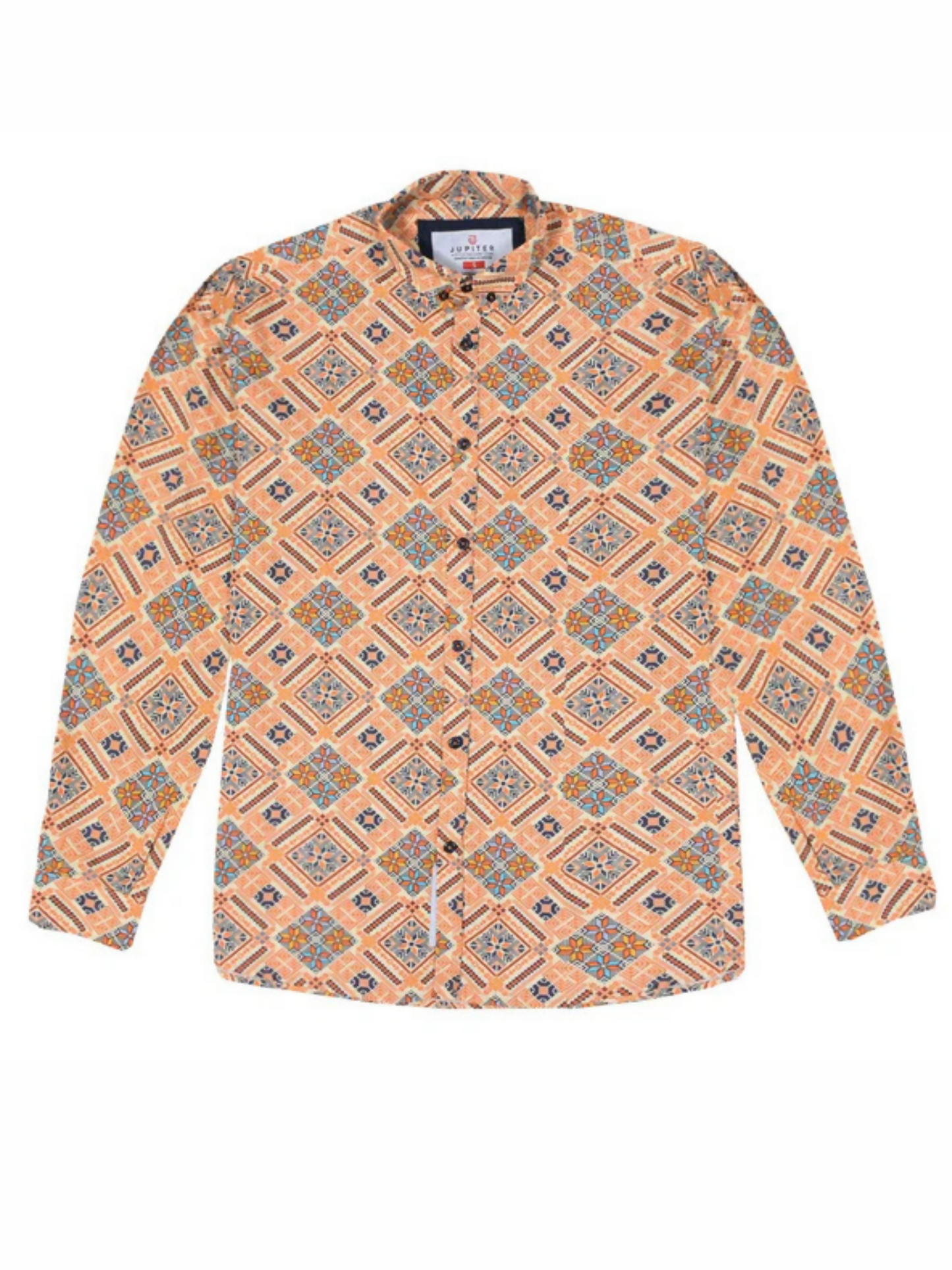 Jupiter Protected Square Printed Shirt-11534