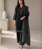 HEM Cotton Embroidered Stitched 3-Piece Suit-Ayzal Black