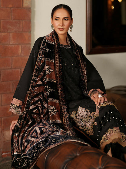 Parishay Panache Winter Corduroy Embroidered Unstitched 3-Piece Suit-PNE-10