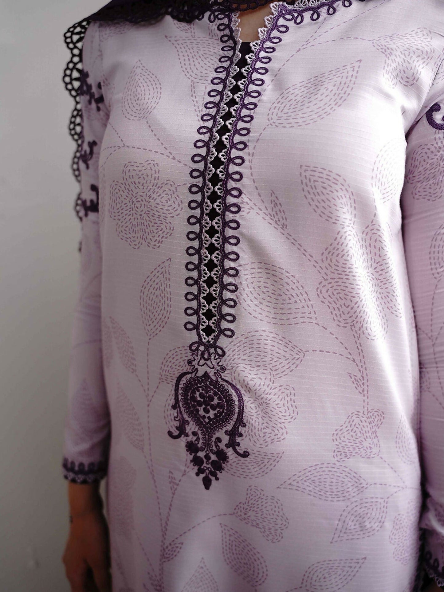 Binilyas Noura Viscose Embroidered Unstitched 3-Piece Suit-73-A