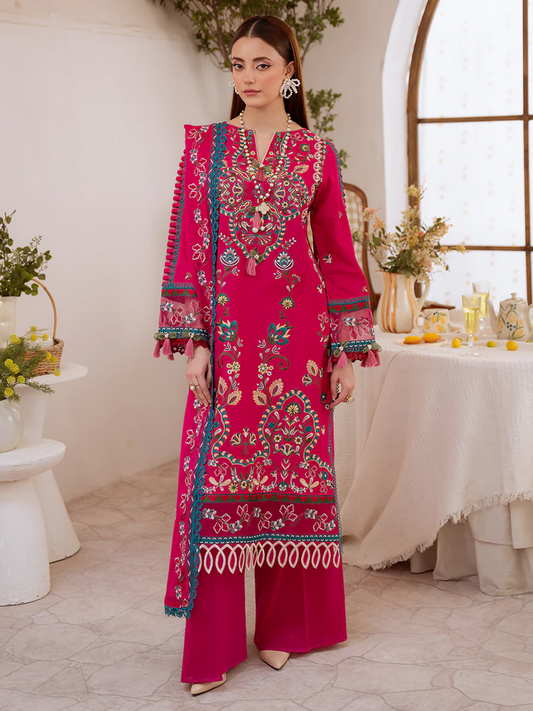 Mahnur Shanaya Lawn Embroidered Unstitched 3-Piece Suit-SN-07