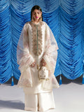 Hussain Rehar Candy Soap Raw Silk Embellished Stitched 3-Piece Suit-Porcelain