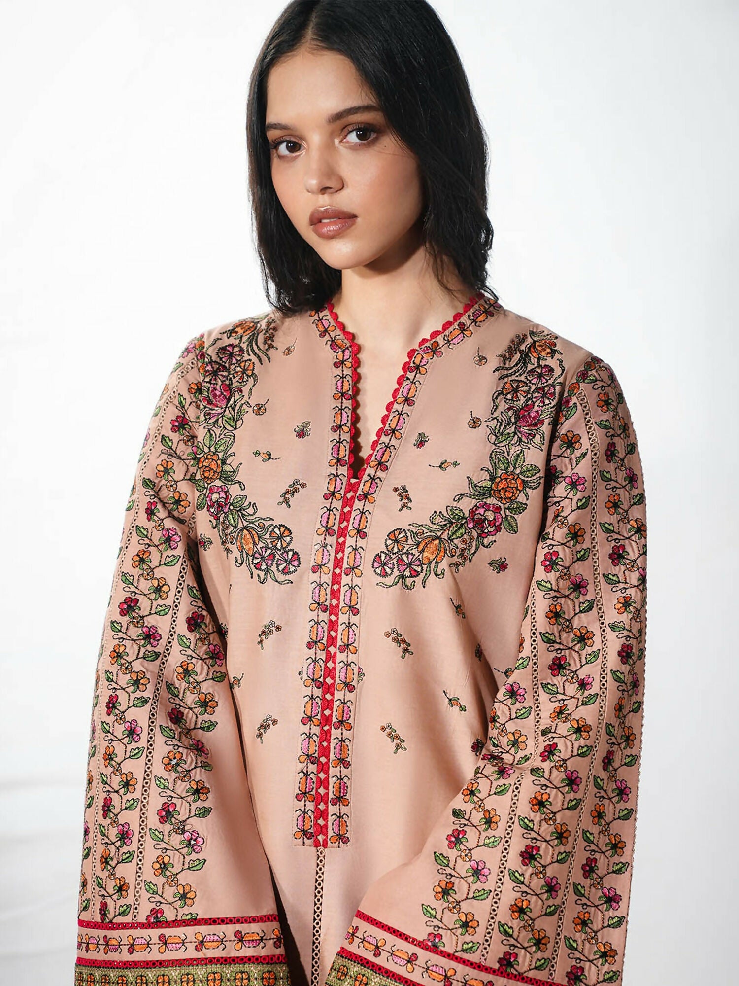 Jugnu by Hussain Rehar The Reserved View SS/Edit I Cotton Embroidered Unstitched 3-Piece Suit-Nazeh