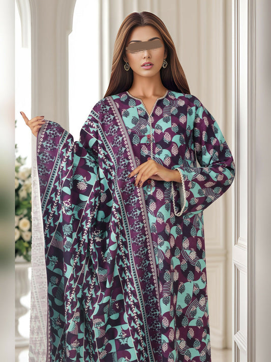 Saya Cotton Khaddar Printed Unstitched 3-Piece Suit-U04-24350-03C
