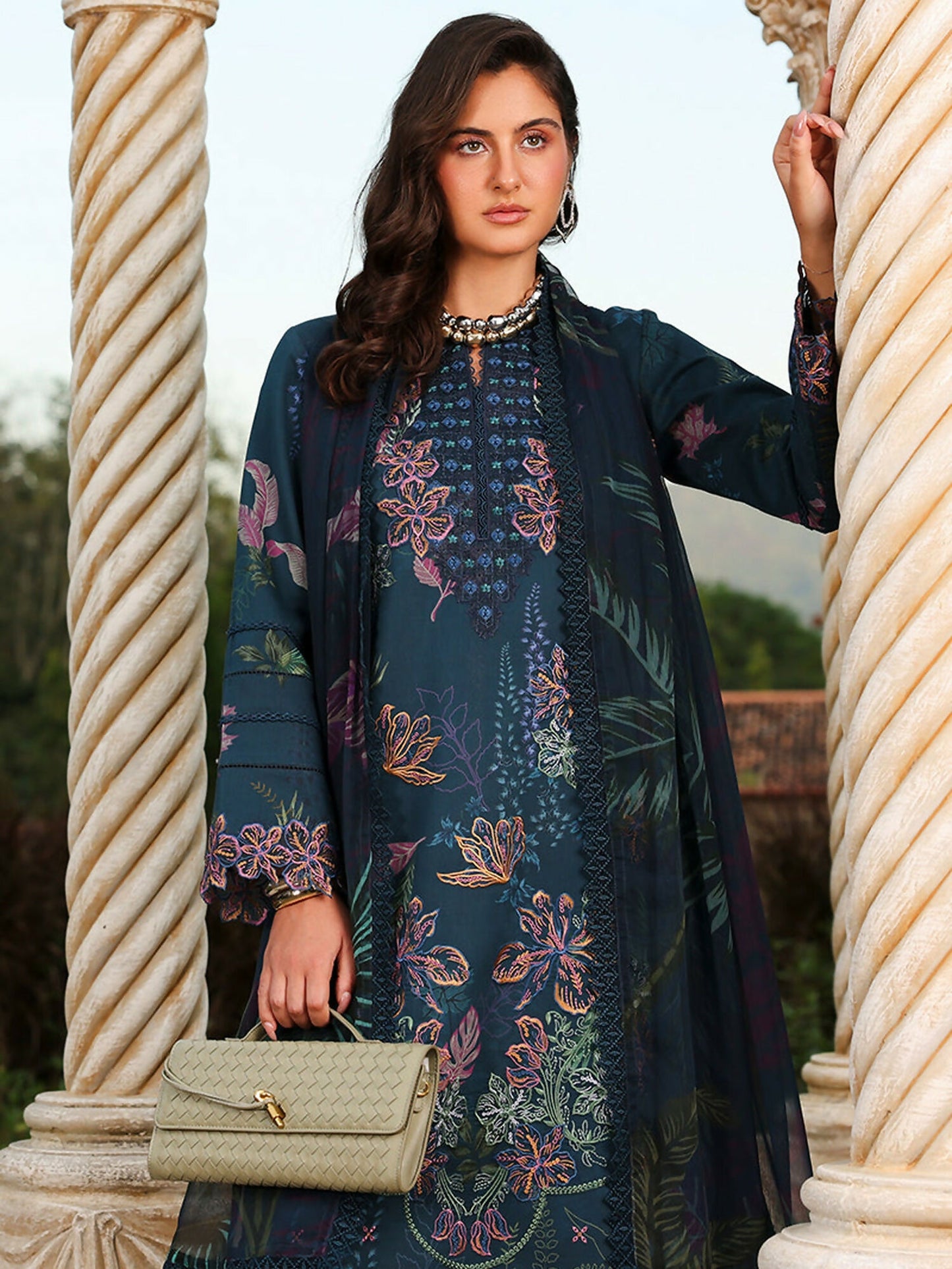 Rang Rasiya Florence Summer Edit'26 Lawn Embroidered Unstitched 3-Piece Suit-Eshal