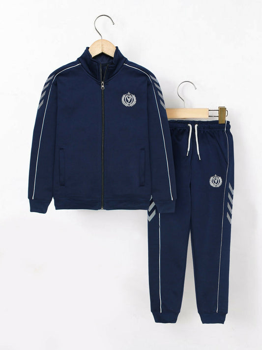 Blue Velvour Winter Tracksuit-#VWT012-A