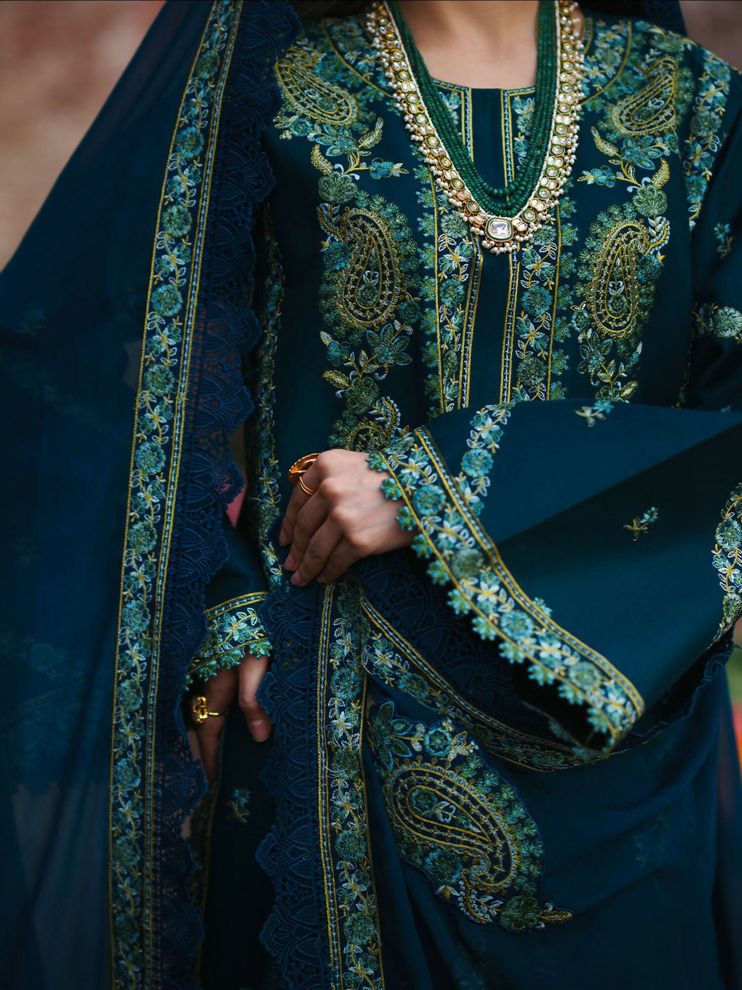 Mahnur Gul Luxury Lawn'26 Embroidered Stitched 3-Piece Suit-G-002