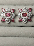 H&A Jewellery One Carat Silver Rhodium Plated Stud Earrings