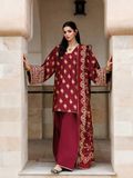 Maroon Panache Apparel Noor Mahal Cotton Printed Stitched Suit-Sarmastaan