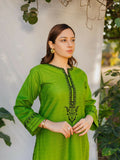 MAK Fashion Dobby Lawn Embroidered Co-Ord Set-Gina Pine