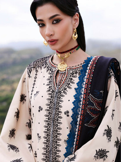 Hussain Rehar Khaddar'25 Embroidered Unstitched 3-Piece Suit-Dhanak