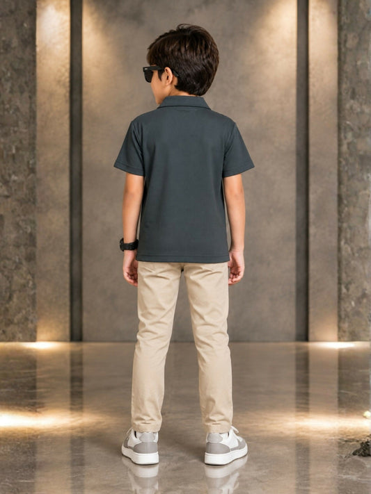 Velvour Boys Polyester Polo Shirt-VP29-C