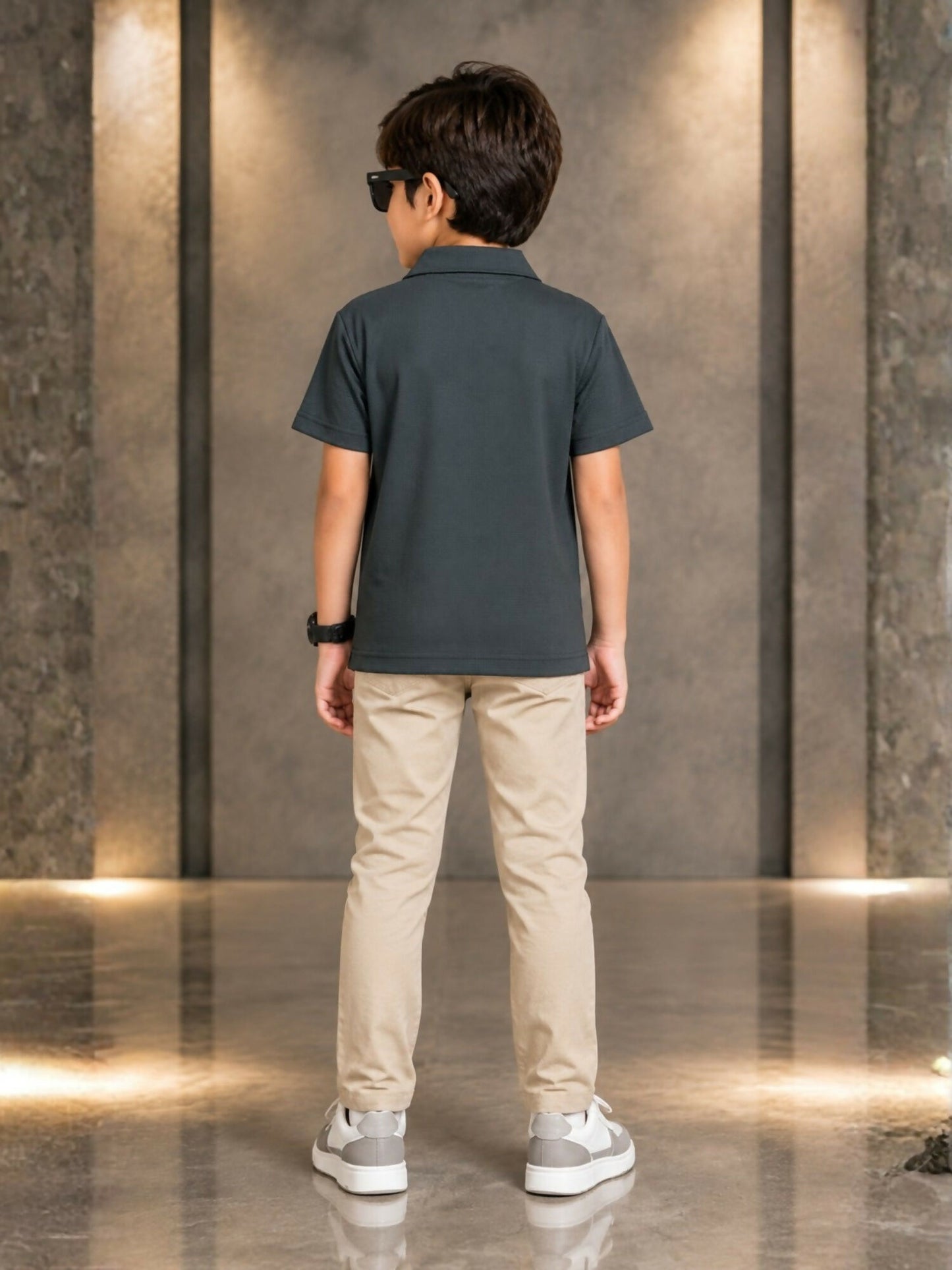 Velvour Boys Polyester Polo Shirt-VP29-C