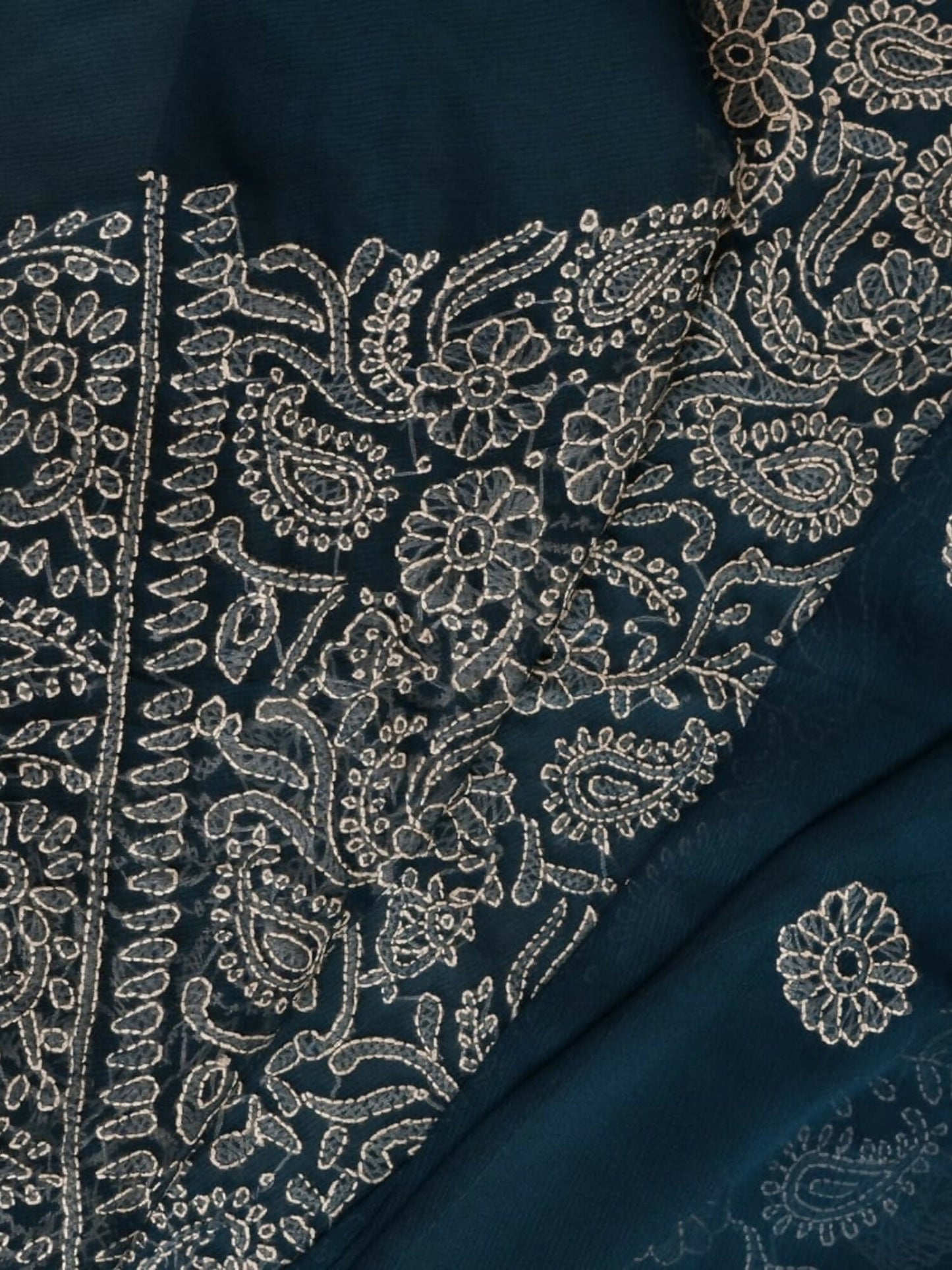 AB Hand Embroideries Chiffon Embroidered Unstitched 2-Piece Suit