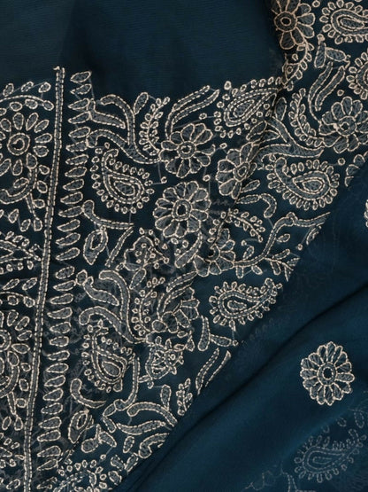 AB Hand Embroideries Chiffon Embroidered Unstitched 2-Piece Suit