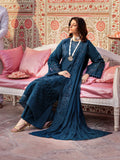 Mahnur Husn e Jahan Luxury Lawn Embroidered Stitched 3-Piece Suit-Cyania