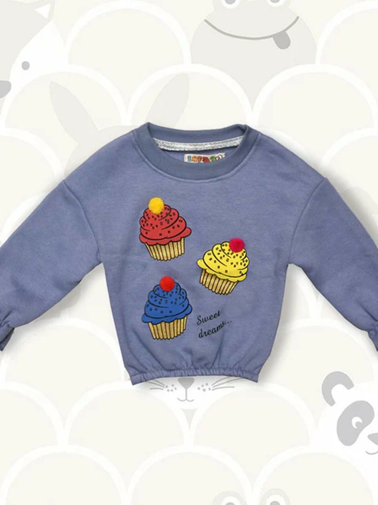 Funky's Girl’s Cup Cake Fleece Sweat Shirt-11998