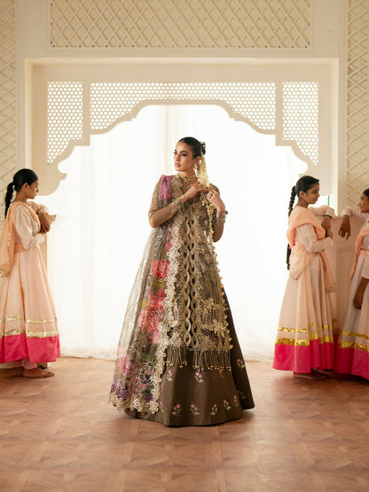 Parishay Ranibagh Luxury Formals Organza Embroidered Stitched 3-Piece Suit-Nayab