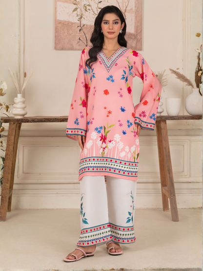 MH Cloth House Poly Lawn Printed Co-Ord Set-Sehr Angaiz