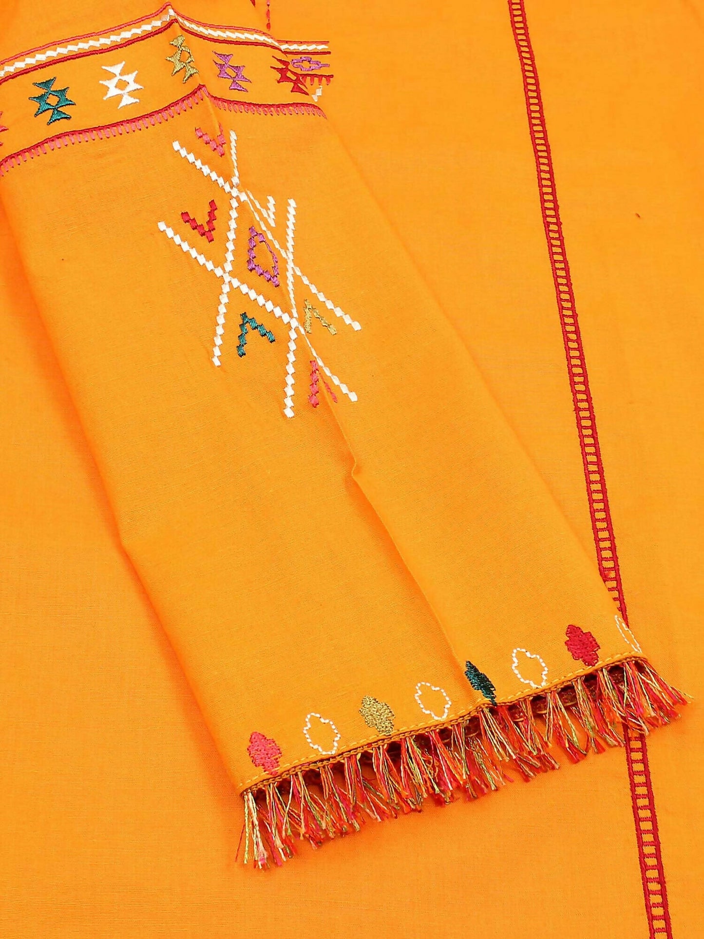Velvour Girls Cotton Embroidered Stitched 2-Piece Suit-VG106-A