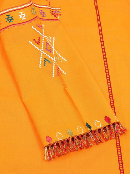 Velvour Girls Cotton Embroidered Stitched 2-Piece Suit-VG106-A