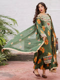 Mahnur Gulzar Viscose Embroidered Unstitched 3-Piece Suit - G - 05