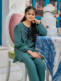 Velvour Girls Cotton Embroidered Stitched 2-Piece Suit-VG125-C
