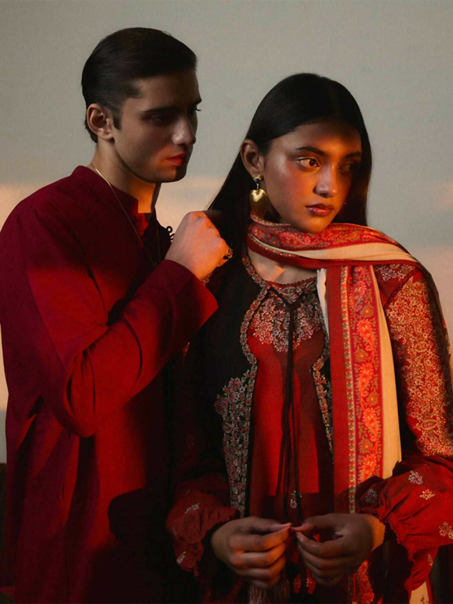 Jugnu by Hussain Rehar Luxury Khaddar Printed Unstitched 3-Piece Suit-Aurelia