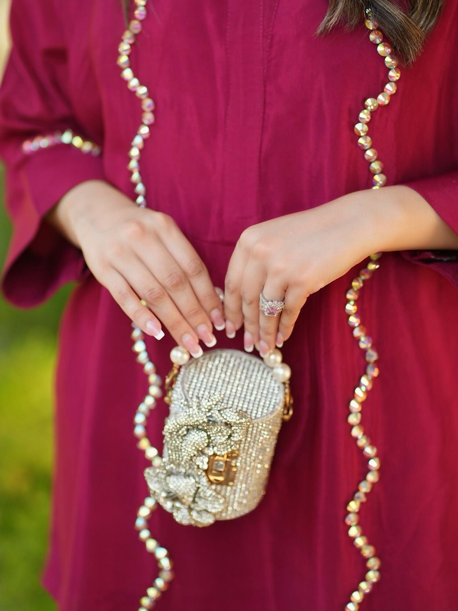 Allure By IH Co-Ord Drop 1 Thai Silk Embellished Co-Ord Set-Macy