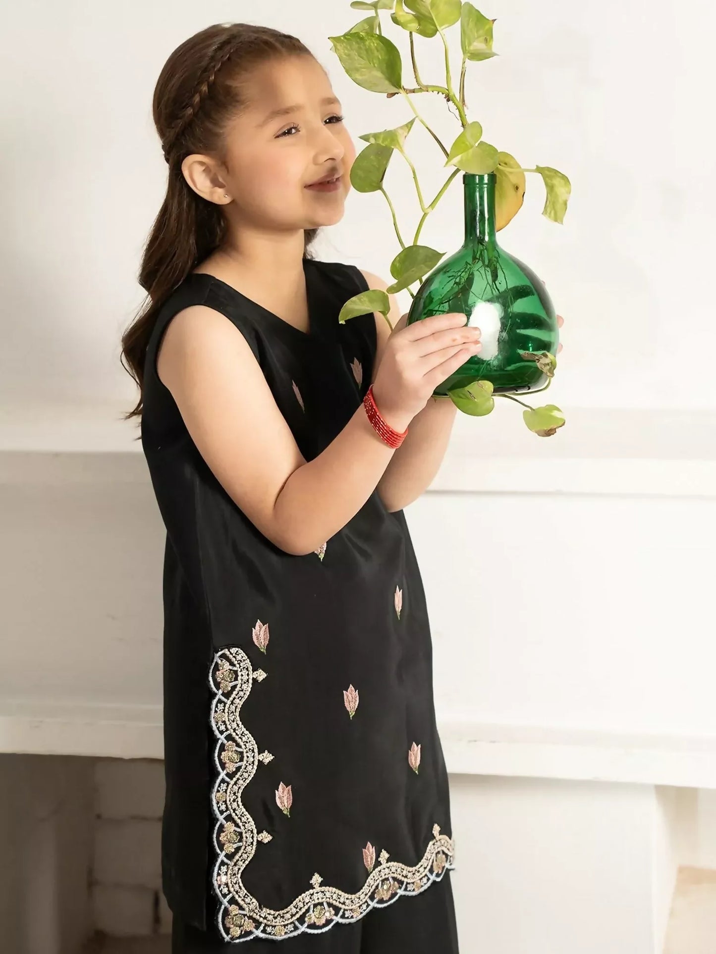 Panache Apparel Noore Eid Edit Sheesha Silk Embroidered Stitched Suit-Raha